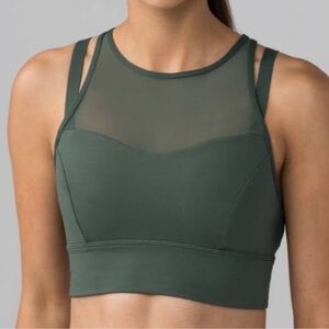 Lululemon Women's Olive Green Mesh Sports Bra Size 12